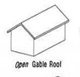 open gable roof