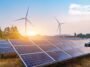 Aerial view of wind and photovoltaic power generation scenes